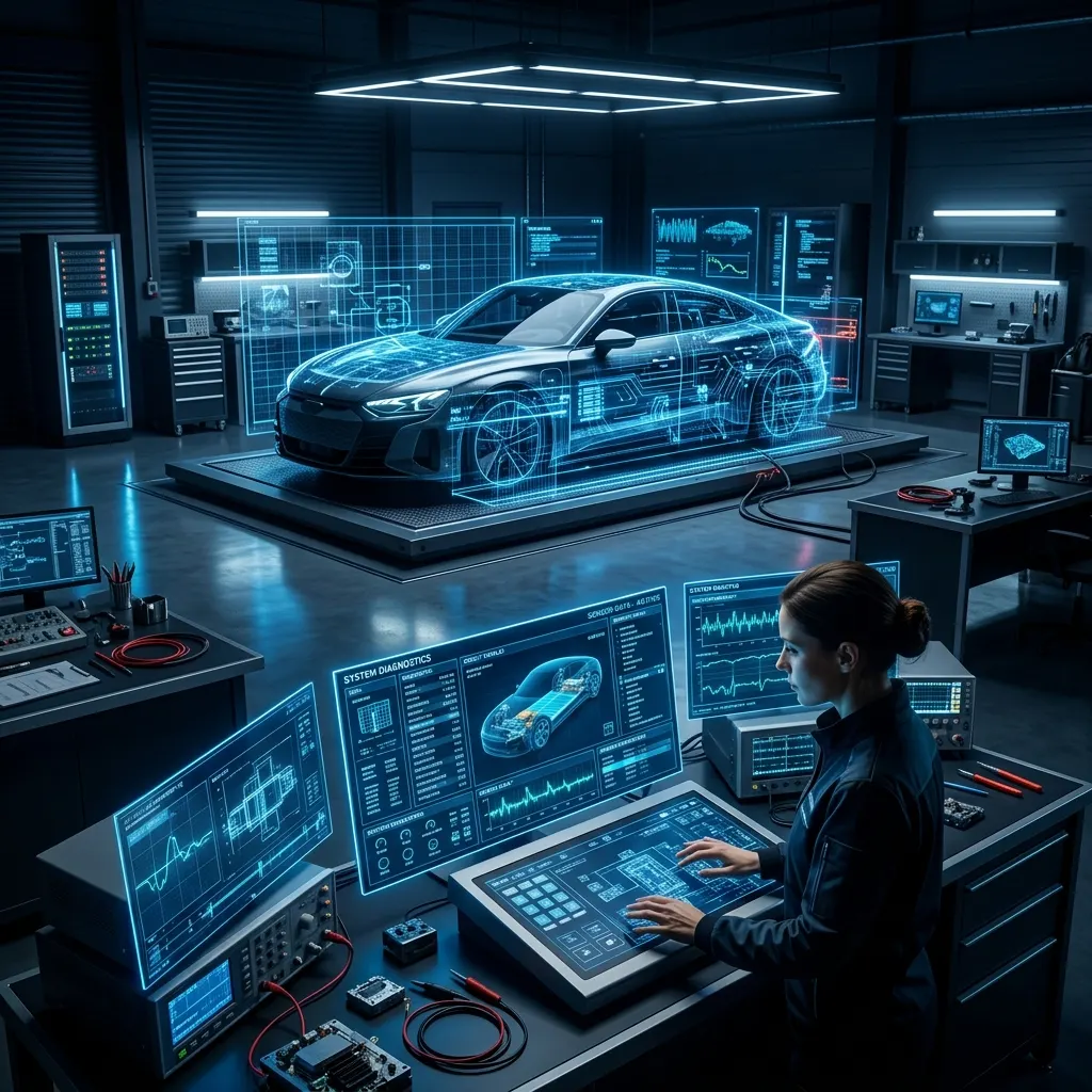 Smart AutoTek technical service environment and automobile electronics workshop
