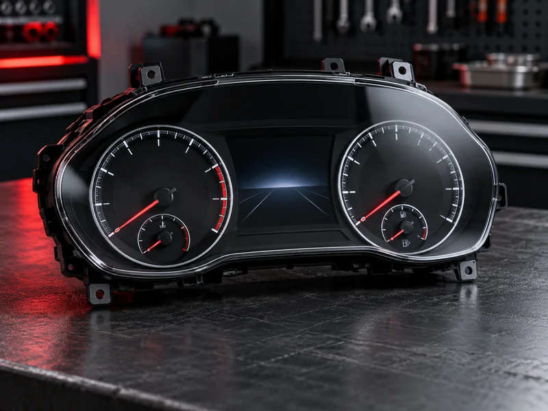 Illustrative instrument cluster and meter category artwork; not an exact vehicle assembly